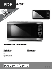 Mikrovalna Silvercrest Uputstvo PDF