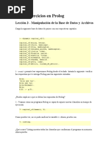 Uía de Ejercicios en Prolog