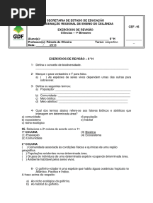 Exercicios de Revisao - 6° Versão Aluno