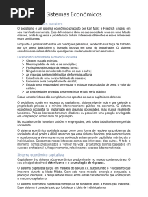 Sistemas Económicos e Seus Principais Objectivos