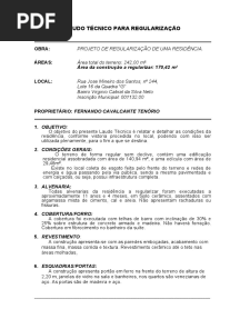 Laudo Técnico de Regularização
