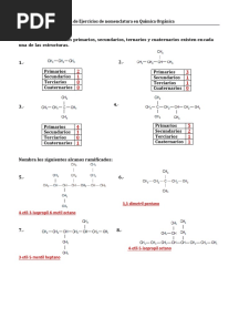 Guía de Ejercicios de Nomenclatura en Química Orgánica.1