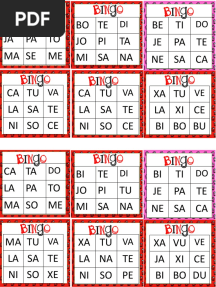 Bingo de Silabas