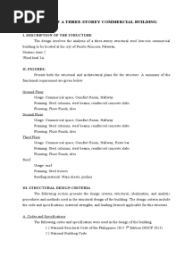 Design of A Three-Storey Commercial Building: I. Description of The Structure