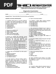 Diagnostics Examination With Answer