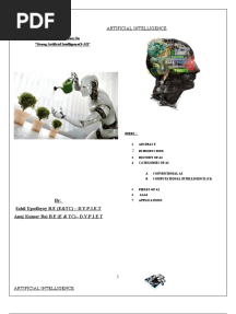 Artificial Intelligence AI Report