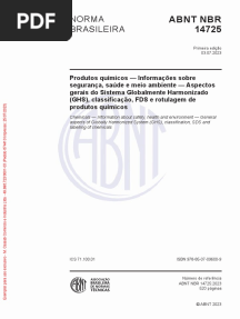 ABNT NBR 14725-2023 - Produtos Químicos - Informações Sobre Segurança, Saúde e Meio Ambiente