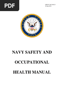 Navy Safety and Occupational Health Manual: OPNAV M-5100.23 20 Sep 2023