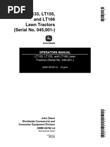 JohnDeere LT166 Manual