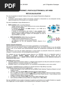 Documentazione Internet, Reti, Posta, Siti, Social Network 2019-20