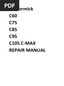 Mccormick c60 c75 c85 c95 c105 C Max Workshop Manual