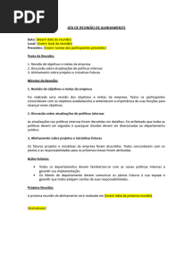 Modelo - Ata de Reunião de Alinhamento