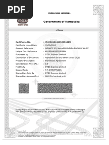 DTDC Agreement