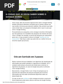 6 Coisas Que Já Devia Saber Sobre o Google Dorks