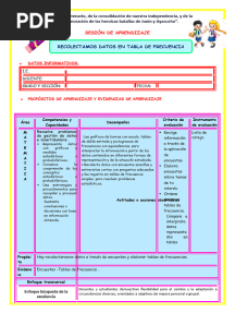 Sesion Matematica Recolectamos Datos en Tabla de Frecuencia