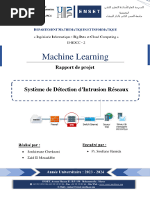 Rapport de Projet Cybersécurité: Développement D'un Système de Détection D'intrusion Réseaux Avec Machine Learning