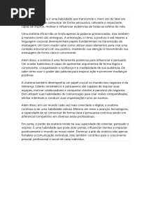 O Poder Da Oratória