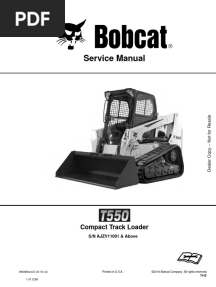 19537106-Bobcat T550 Compact Track Loader 2019 Service Repair Manual SN Ajzv11001 Above P NB 6990689enus 02-19 G
