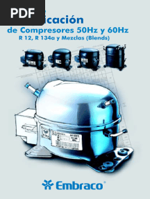Tabla de Seleccion de Compresores Por Volumen