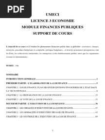 Cours Finances Publiques Umeci 2023-2024
