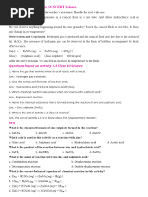 Explain Activity 1.3 Class 10 NCERT Science