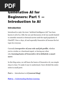 Generative AI For Beginners1