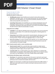 PL 300 Master Cheat Sheet