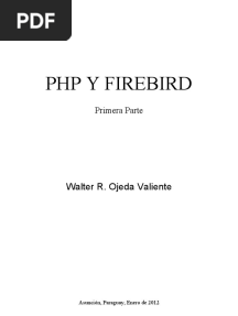 PHP y Firebird - Primera Parte