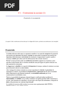 C1 - Costruzioni in Acciaio (1) : Il Materiale e Le Sue Proprietà