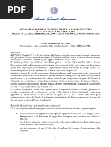 Avviso - Straordinario.2017 2018.TirociniCameraArbitrale.04.10.17