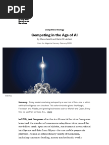 Competing in The Age of AI