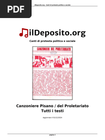 ilDeposito Canzoniere testi  Canzoniere Pisano _ del Proletariato