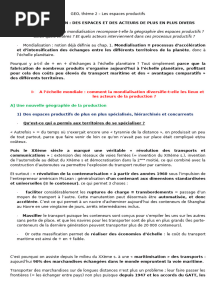 Cours G2 Les Espaces Productifs Dans La Mondialisation