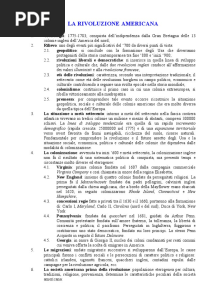 Rivoluzione Americana Sintesi Completa