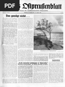 Das Ostpreußenblatt Vom 27 August 1960