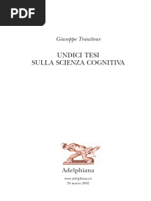Tesi Sulla Scienza Cognitiva