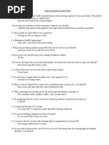 (Texas Driving Test) - Questions 4