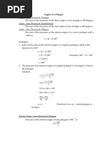 Angles of A Polygon