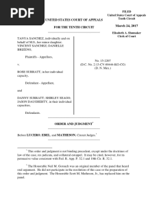 Sanchez v. Surratt, 10th Cir. (2017)