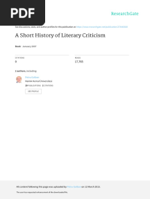 A Short History of Literary Criticism