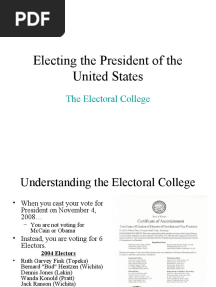 Electing The President of The United States