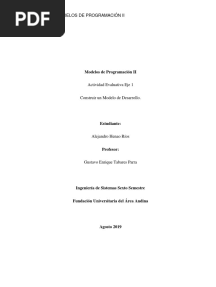 Modelos de Programacion II - Actividad Evaluativa Eje 1 - Alejandro Henao Ríos