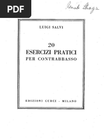 Luigi Salvi - 20 Esercizi Pratici Per Contrabbasso