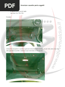 Alfa 147 - Smontare Cassetto Porta Oggetti