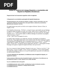 Let 011 Unidad VI Ejercicios Evolución Del Español
