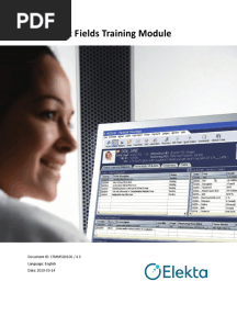 MOSAIQ 2.81 Treatment Fields Training Module