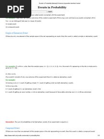 Events in Probability - Mutually Exclusive, Impossible, Identical, Certain