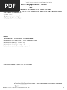 Probability Questions Answers - Probability Examples - Step-by-Step PDF