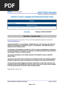 Isilon - PowerScale - OneFS Upgrade-OneFS 8.x and 9.x Upgrade and Planning Process Guide