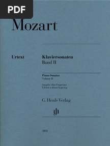 Mozart Piano Sonatas, Volume II (Henle)